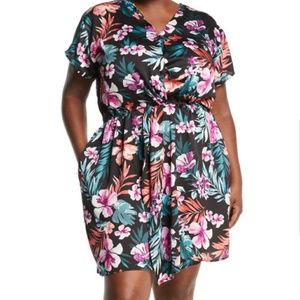 ||Bobeau||Women's floral print dress 3X